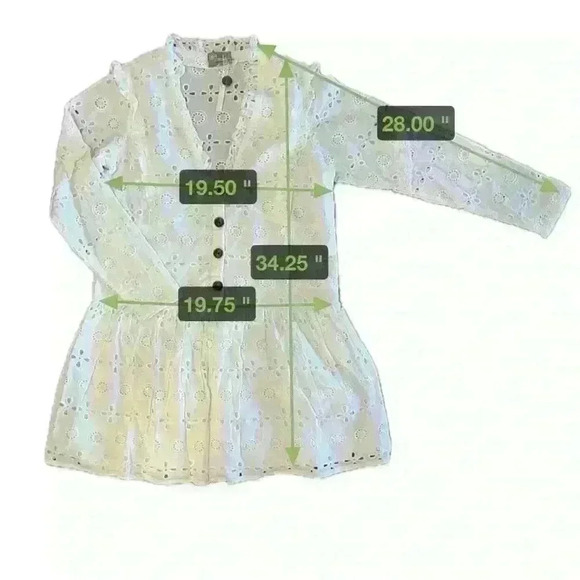 ASOS, Eyelet dress, Size 4 Tall - Picture 9 of 9